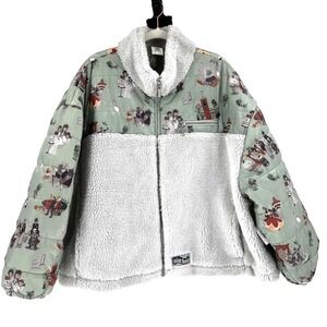 NEW Disney Haunted Mansion Sherpa Puffer Jacket Women's 3X Leota Ghoulish‎ Zip